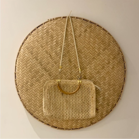 GORGEOUS VINTAGE RATTAN SHOULDER‎ BAG W/ HANDLE - MADE IN ITALY - Picture 7 of 11